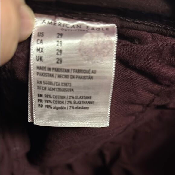 American Eagle Outfitters dark burgundy Red Flat Front Shorts sz 29 - Picture 7 of 7